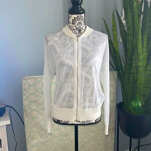 Lafayette 148 New York zippered sheer jacket